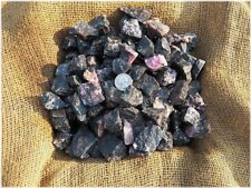 Rhodonite Rough and Free Faceted Gemstone Package