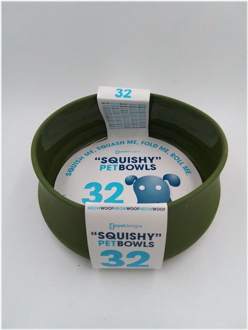 Guyot Designs Squishy Dog Bowl Green 32oz BPA Free