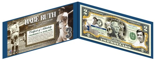 Babe Ruth Legacy $2 Bill with Folio and COA