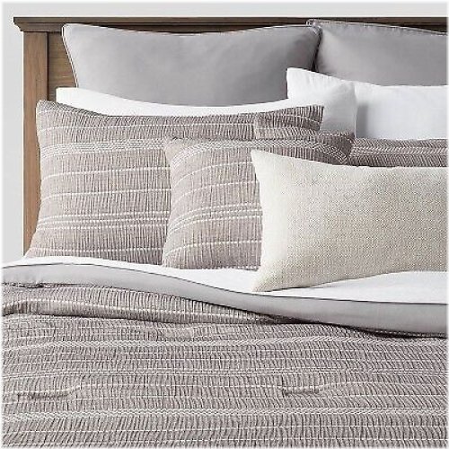 Cedarbrook Chambray Stripe Bedding Ensemble