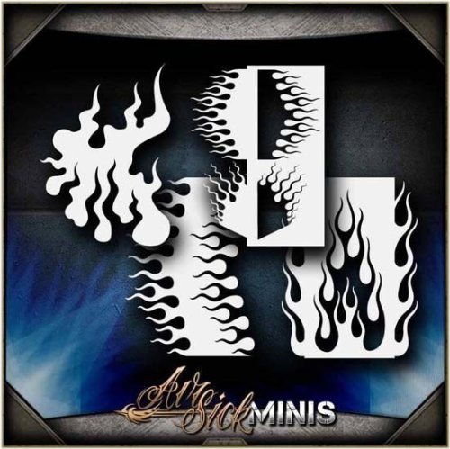 Flame Template Airbrush Set by Airsick