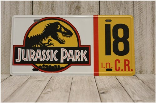 Prehistoric Adventure License Plate Tin Sign