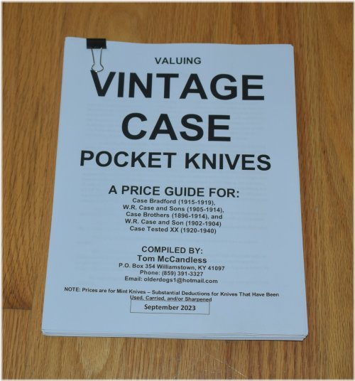 Vintage Case Knife Price Guide: Case Bros to Case Tested XX 1896-1940