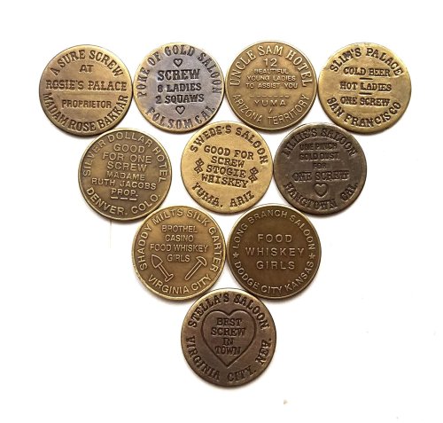 Vintage Brothel Tokens Set