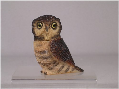 Whimsical Owl Ball Pot Belly Figurine