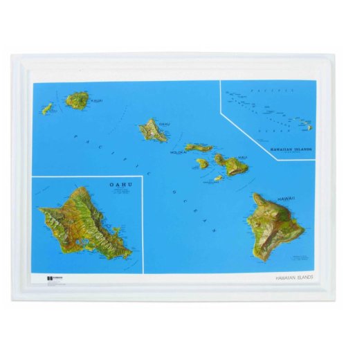 Hawaiian Island 3D Topographic Map