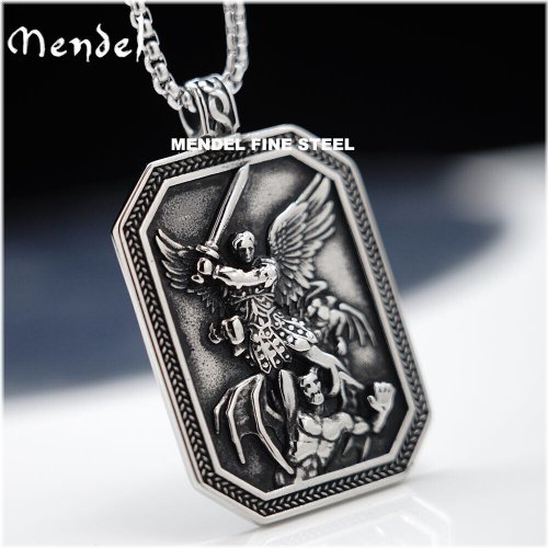 Saint Michael Medallion Necklace for Men