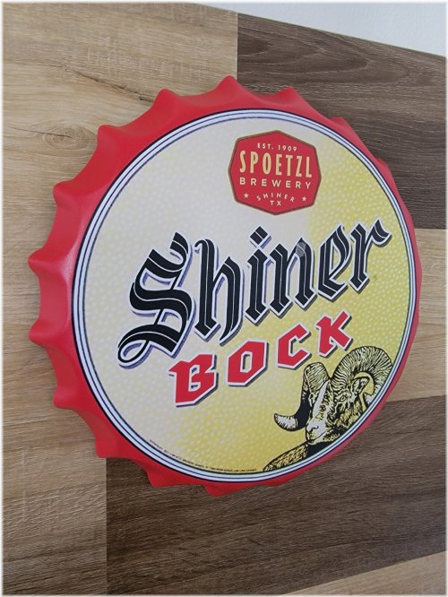 Shiner Bock Texas Round Metal Sign