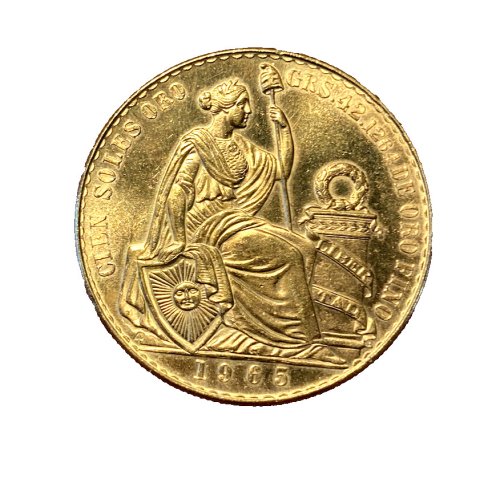 Peruvian Seated Liberty Gold Coin (1965)