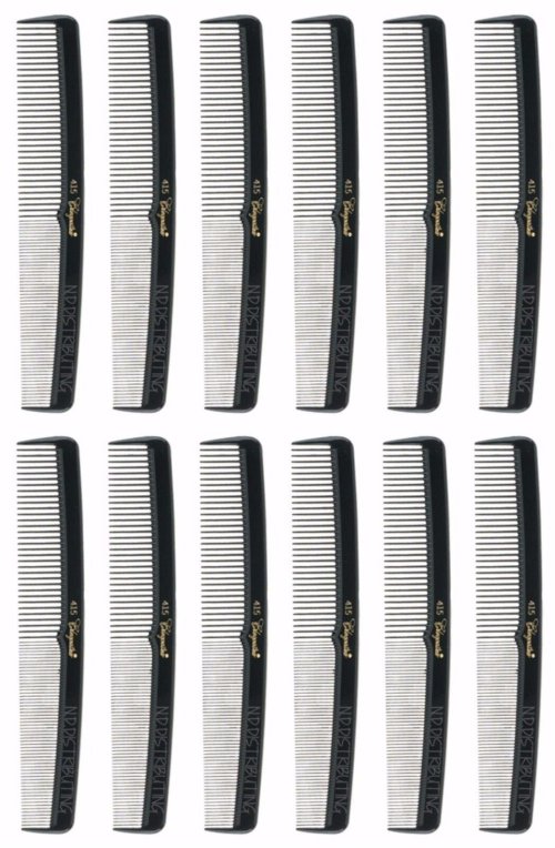 Cleopatra Black Ruler Combs (Pack of 12)