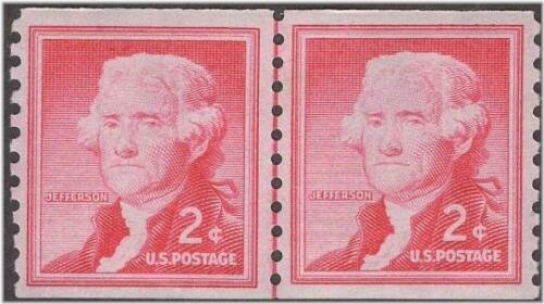 Jefferson Line Pair Stamp Block