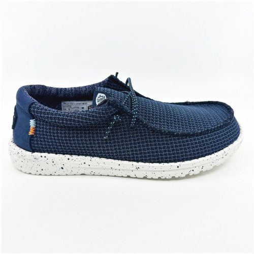 Navy Youth Sport Mesh Slip On Shoes