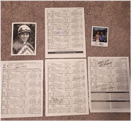 Champion Jockey Autograph Collection - Featuring Jerry Bailey and 9 Others