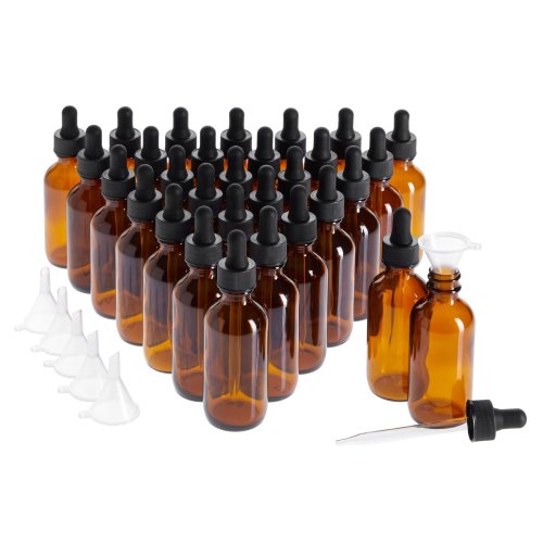 Amber Glass Dropper Bottle Set