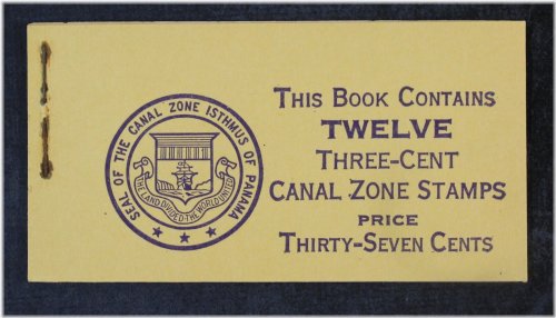 Canal Zone Stamp Booklet with Two Panes of 6, Mint and Original Gum