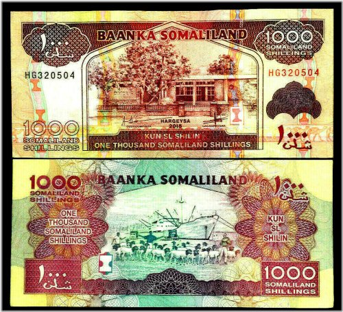 Somaliland 1000 Shilling Banknote - Year 2015