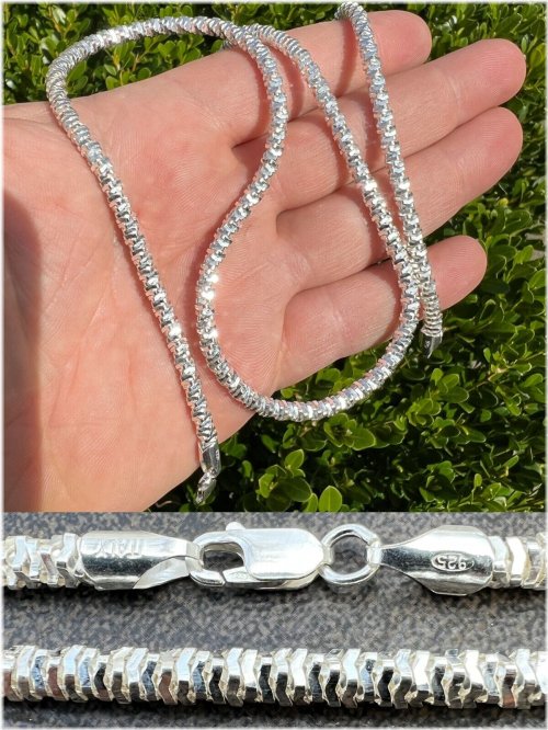 Sparkle Ice Sterling Silver Rope Necklace