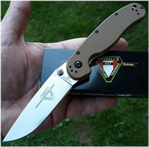 Ontario RAT II D2 Drop Point Folding Knife