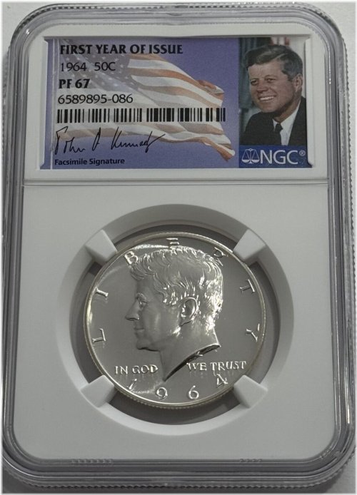 First-Year Silver Kennedy Half Dollar