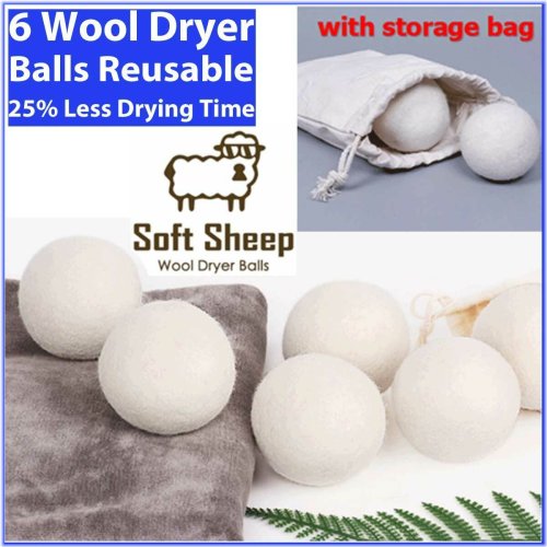 Organic Wool Laundry Balls - Natural Fabric Softener