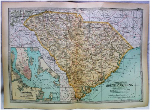 South Carolina Vintage Map Plate 37, 1911