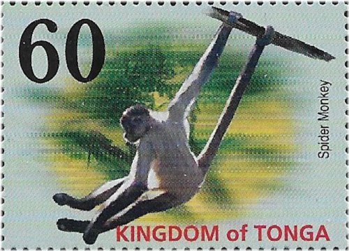 Tongan Lunar Zodiac Monkey Spider Stamp