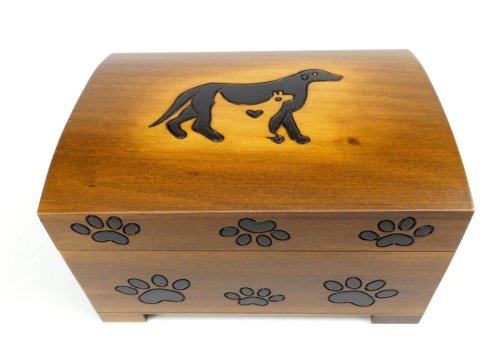 Pawprints of Love: Wood Urn for Beloved Pets