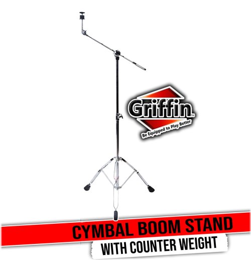 Double Braced Cymbal Boom Stand with Percussion Assembly Hardware Set - Griffin Gear