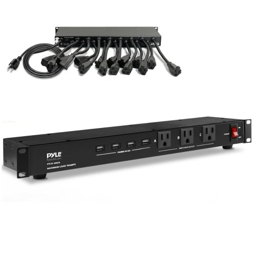 Rack Mount Power Supply with USB Charge Port by Pyle