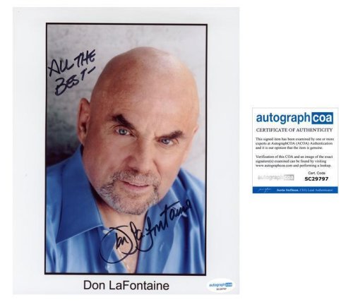 The Voice Behind the Movies" Signed 8x10 Photo