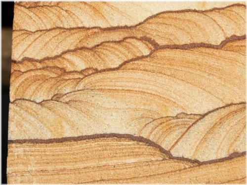 Utah Hematite Line Slice with Navajo Sandstone - 65.4g