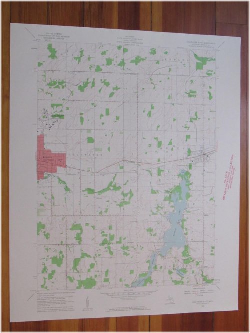 East Michigan 1961 Vintage USGS Topo Map