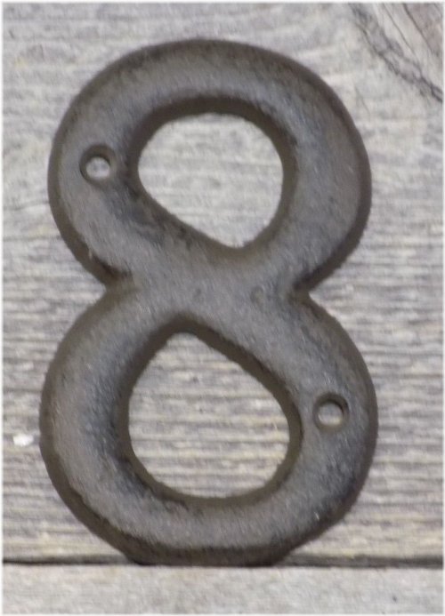 Vintage Cast Iron House Number Plaque