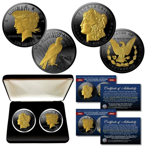 Moran and Peace Dollar Commemorative Coin Set