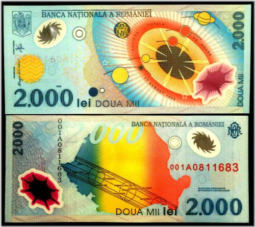 Romania 2000 Lei 1999 Banknote