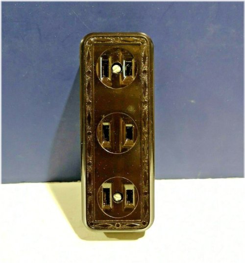 Vintage Jumbo Surface Mount Triple Outlet