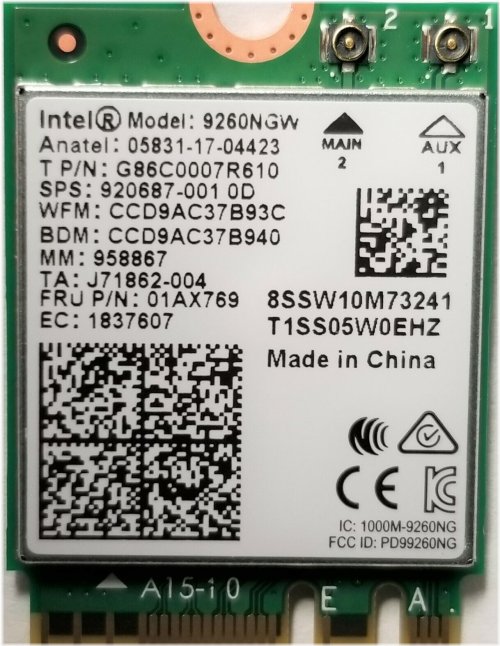 Wireless-AC 9260NGW Adapter