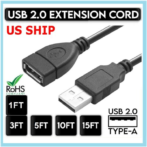 SwiftLink USB Extender: Male/Female Extension Cord for High-Speed Data Transfer