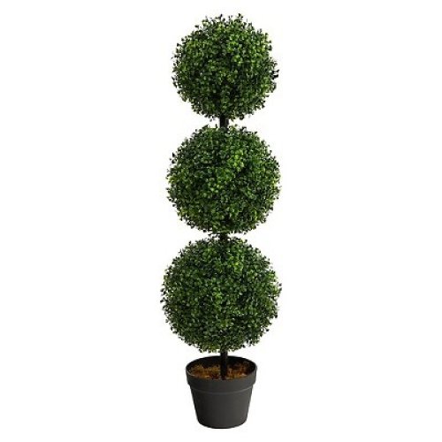 Boxwood Triple Ball Topiary Artificial Tree