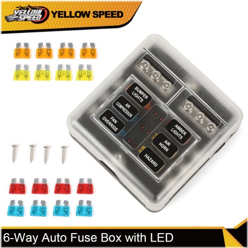 Waterproof 6-Way LED Fuse Box