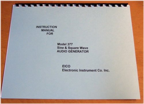 Audio Generator Instruction Manual + Schematic Remastered
