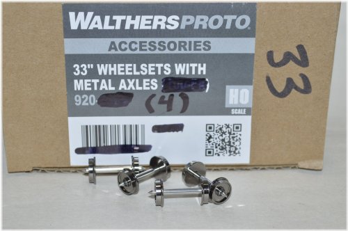 Walthers Proto 33" Metal Wheel Wheelset - Set of 4