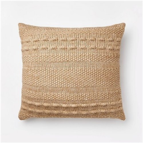 Cozy Knit Stripe Throw Pillow