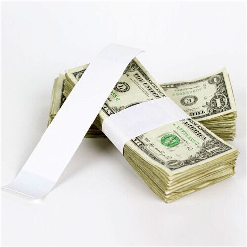 Plain Seal Currency Bands - Blank Money Bill Straps