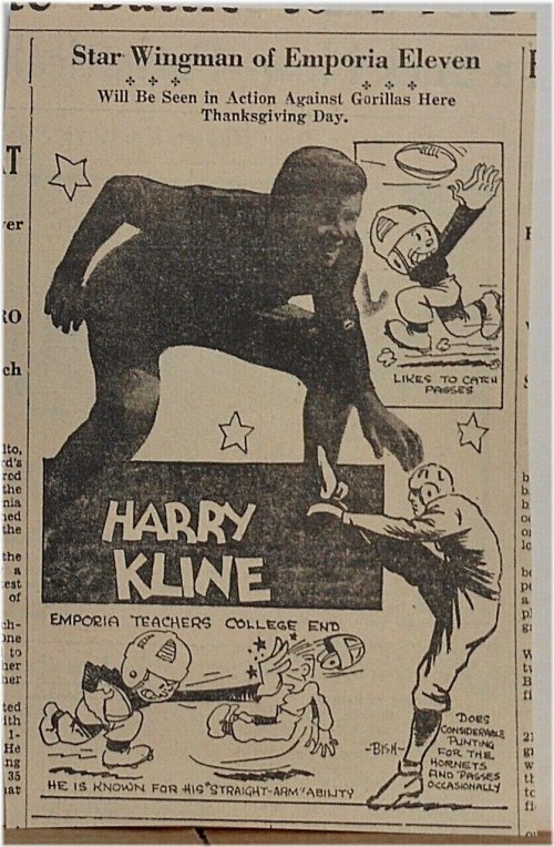 Emporia Eleven Star Wingman Newspaper Panel - Harry Kline 1935