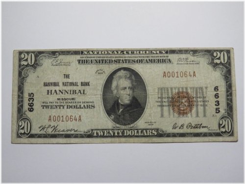 Hannibal Missouri National Banknote