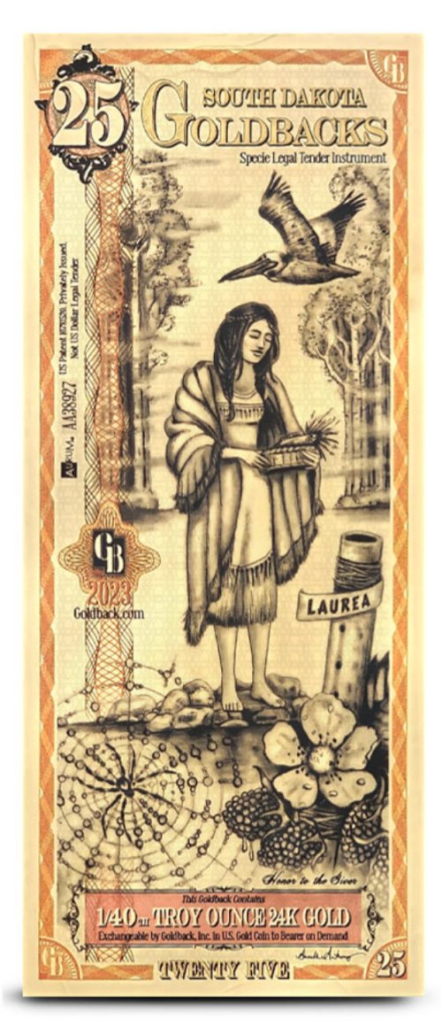 South Dakota Aurum Gold Foil Note