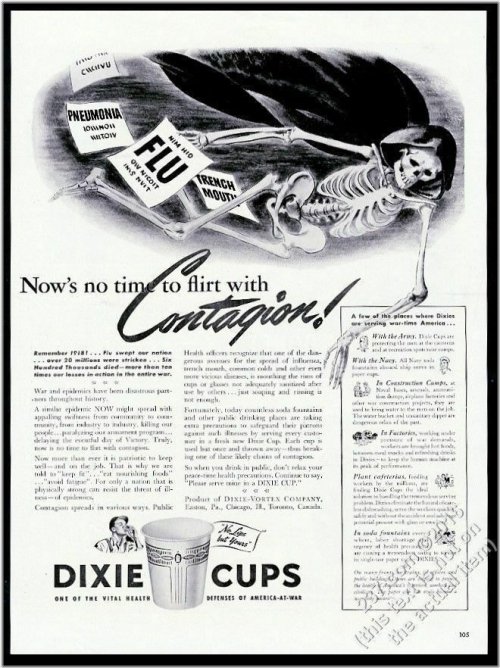 Shrouded Skeleton Vintage Art Dixie Cups