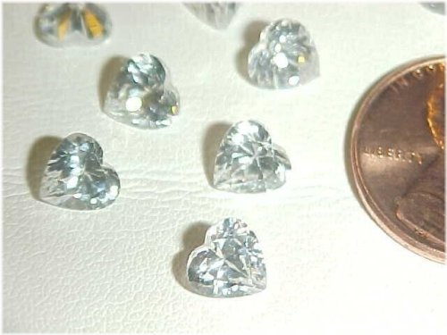 Vintage Heart-Shaped Cubic Zirconia Gemstones