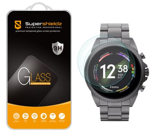 Double Armor Glass Shield for Fossil Men's Gen 6 44mm Smartwatch